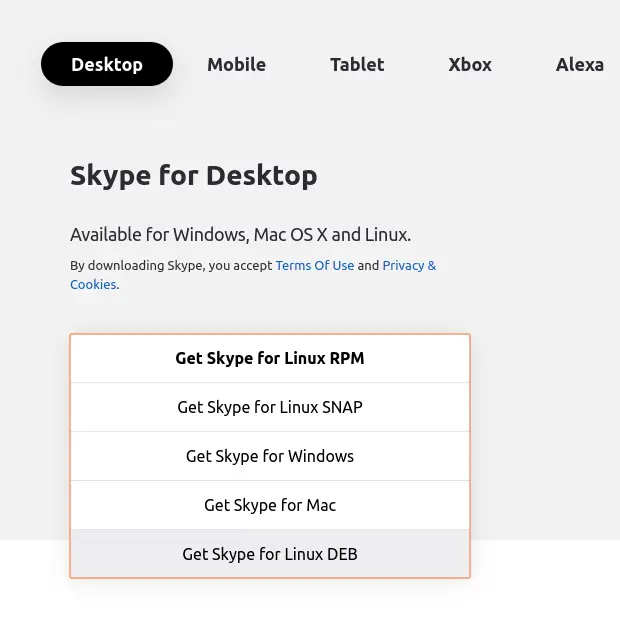 skype shortcut for settings mac