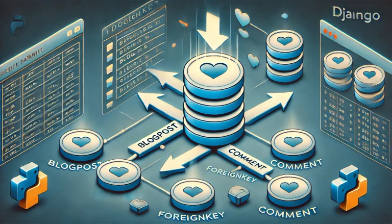 concept of a many-to-one relationship in Django using ForeignKey.