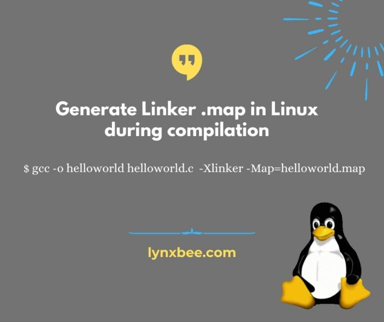 Generate Linker map file