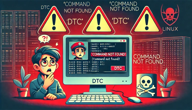 DTC Command Not found Error in Linux