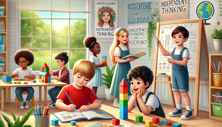 the concepts of independent thinking, consistency, and discipline.