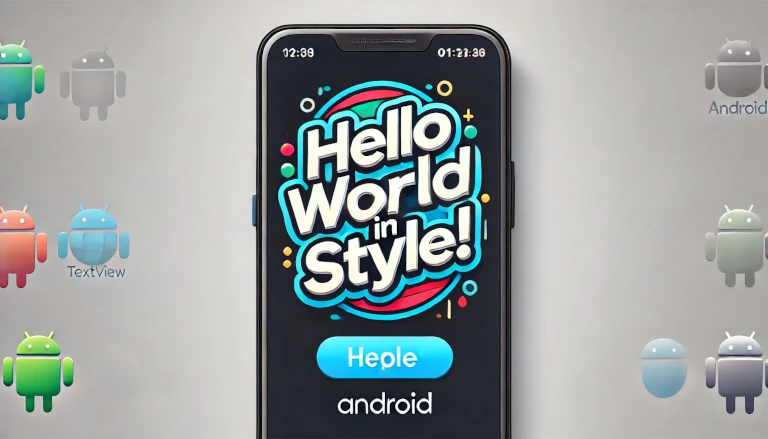 Android TextView with a beautiful border, showcasing a catchy line