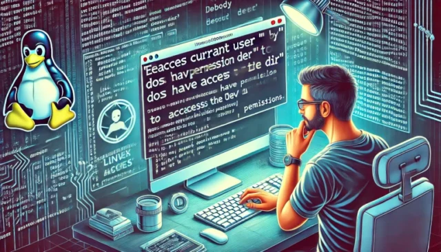 "EACCES current user ('nobody') does not have permission to access the dev dir"